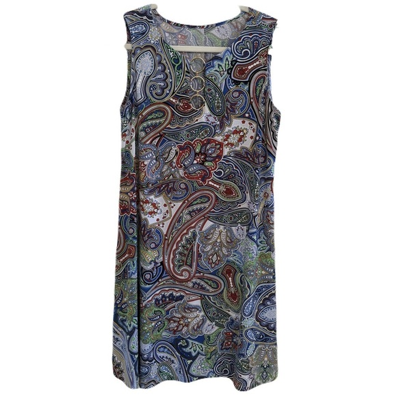 Dresses & Skirts - Paisley Print Shift Dress - Multicolor